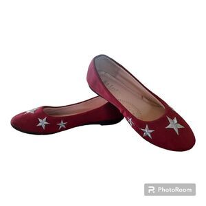 Link Velvet Star Ballerina Flats